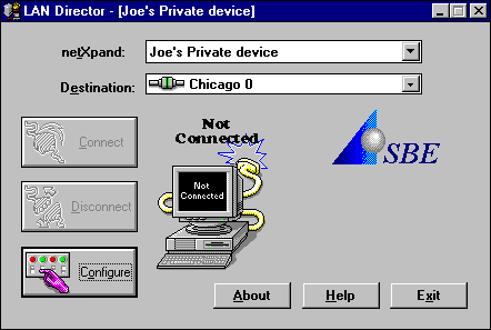 [Lan Director screen]